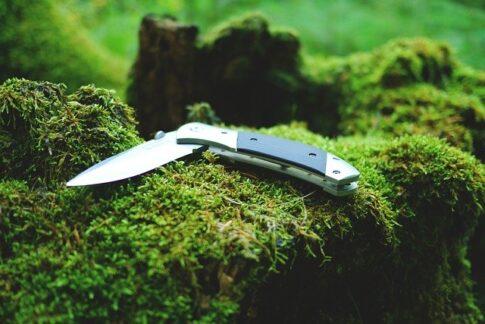 Bushcraft vs survival knife, a folding knife in the woods